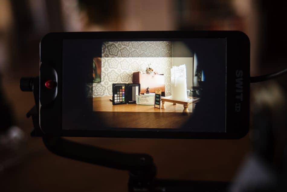 Swit CM-55C monitor. You can create a custom aspect ratio matte.